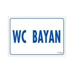 Sönsan Uyarı Levhaları "wc Bayan" Pvc 17,5*25