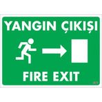 Sönsan Uyarı Levhaları Yangın Çıkışı Sağ Pvc 25*35