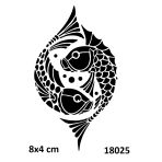 Sonsuz Balık Yapışkanlı Stencil Süsleme Ve Boyama Kalıbı