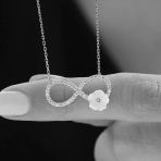 Sonsuzluk Serüveni Flowers Gümüş Kolye - Gümüş