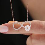 Sonsuzluk Serüveni Flowers Gümüş Kolye - Rose