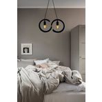 Sonsuzluk Siyah Wooden Sarkit Avize Ahsap Luks Modern Dekoratif Lamba