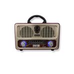 sonteknolojim Nostalji Radyo Ahşap Görünümlü Kumandalı Bluetooth-Usb-Sd Kart Fişli, Şarjlı, Pilli Radyo
