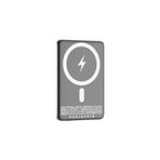 sonx Manyetik Kablosuz Şarj Taşınabilir alüminyum alaşım Powerbank- 5000mAh Hızlı Şarj ULTRA İNCE