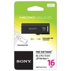Sony 16GB Micro Vault Flaşh Bellek USM16GR/BT _led Veri Transferini Gösterir_ - Siyah