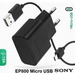 Sony Ericsson EP800 2.0 Hızlı Şarj Aleti ve Micro USB Data Kablosu