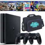 SONY Glowtech Ps4 Slim 500GB - Çanta + 2 Kol - Oyun Yüklü - Yenilenmiş Konsol - 12 Ay Garanti