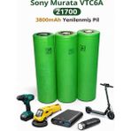 SONY Murata VTC6A 21700 3800mAh Yenilenmiş Pil 3,7 V Şarj Edilebilir Yüksek Performanslı