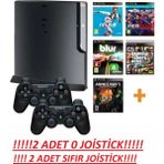 Sony Playstation 3 Slim + 320GB + 2 Joistick +130 Güncel Oyun+1 Yıl Garanti 2002B-4004B - Siyah