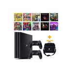 Sony PlayStation 4 Pro 1TB + 10 Dijital Oyun + Çift Kol + ConsoleX Çanta (Yenilenmiş)