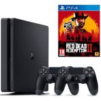 Sony Playstation 4 Slim 1 TB + 2.Kol + Red Dead Redemption 2
