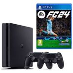 Sony Playstation 4 Slim 1 TB Oyun Konsolu + 2. DualShock Kol + PS4 EA Sports FC 24