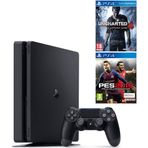 Sony Playstation 4 Slim 500 GB + 2.Kol + PES 19 + Uncharted 4 A Thief's End