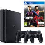 Sony Playstation 4 Slim 500 GB + 2. Kol + PES 2019