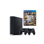 Sony Playstation 4 Slim 500 GB Oyun Konsolu + 2. Playstation Kol + GTA 5 PS4 Oyun (İthalatçı Garantili)