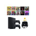 Sony PlayStation 4 Slim 500GB + 10 Dijital Oyun + Çift Kol + ConsoleX Çanta (Yenilenmiş)