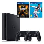Sony Playstation 4 Slim 500GB + 2.Kol + FIFA 19 + Call of Duty Black Ops 4