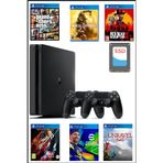 Sony Playstation 4 Slim Kasa 1 TB SSD Disk +yenilenmiş+2. Ps4 Kol + GTA 5 ve RDR 2 Dahil 6 Dijital Oyun