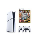 Sony Playstation 5 1 Tb Slim Cd Edition Oyun Konsolu + 2. Ps5 Kol + Ps5 Gta 5 Oyunu - Beyaz