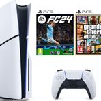 Sony Playstation 5 1TB Slim CD Edition Konsol+PS5 GTA5+PS5 Fifa 24 Oyunu