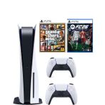 Sony Playstation 5 Diskli Oyun Konsolu - 2. Dualsense Kol - Ea Sports Fc 26 - Gta 5 Ps5 Oyun (İthalatçı Garantili)