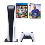Sony Playstation 5 Diskli Oyun Konsolu + Fifa 22 PS5 Oyun + Gta V PS4 Oyun