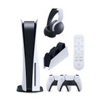 Sony Playstation 5 PS5 Konsol + 2 Kol + Pulse 3D Kulaklık + Şarj İstasyonu + Medya Kumandası (İthalatçı Garantili)