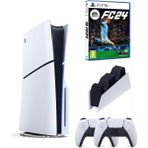 Sony Playstation 5 Slim 1 TB Oyun Konsolu + 2 Dualsense Kontrolcü + FIFA FC 24 İthalatçı Garantili