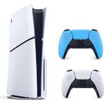 Sony PlayStation 5 Slim CD Edition 1 TB Oyun Konsolu + Beyaz Mavi 2 DualSense