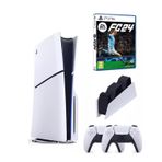 Sony Playstation 5 Slim Cd Edition+2.Ps5 Kol+Şarj Istasyonu+Ps5 Fc 25 Oyun Beyaz