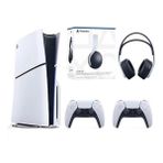 Sony PlayStation 5 Slim CD Oyun Konsolu + 2 DualSense + 3D Plus Kulaklık