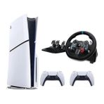 Sony PlayStation 5 Slim CD Oyun Konsolu + 2. DualSense + G29 Driving Force Yarış Direksiyonu