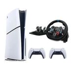 Sony PlayStation 5 Slim CD Oyun Konsolu + 2. DualSense + G29 Driving Force Yarış Direksiyonu
