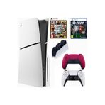 Sony Playstation 5 Slim cdli + 2.kol Dual kırmızı + Şarj İstasyonu + FC26 + GTA 5 ( İthalatçı Garantili )