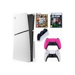 Sony Playstation 5 Slim cdli + 2.kol Dualsense pembe + Şarj + FC26 + GTA 5 ( İthalatçı Garantili )