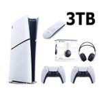 Sony PlayStation 5 Slim Dijital Edition 3 TB + 2.DualSense + Media Kumanda + 3D Plus Kulaklık