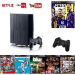 Sony Ps3 320gb + 2 adet sıfır gamepad + 70 oyun Pes 2023 Gta 5 Blur vb Güncel oyunlar