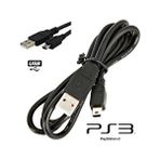 Sony Ps3 Oyun Kolu Controller Joystick Playstation 3 Charcing Usb Şarj Kablosu siyah