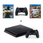 SONY PS4 SLİM 500 GB 2 KOLLU GTA 5 VE CALL OF DUTY TEŞHİR ÜRÜNÜ 2 YIL GARANTİLİ