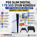 Sony Ps5 3,5 Ghz Saat Hızındaki 8 Çekirdekli Slim Digital 1 Tb SSD Oyun Konsolu + 2. Kol Hediye - Beyaz