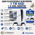 Sony Ps5 Amd Zen 2 Tabanlı 8 Çekirdekli ,slim Digital 1 Tb SSD Oyun Konsolu + 2. Dijital Kol Hediye - Beyaz