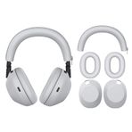 Sony WH-1000XM6 için Earpads Silikon Kılıf Kafa Bandı Koruyucu Muhafaza Kabuğu, Kulaklık Kulak Pedleri Kapak Minderleri Kulak Bardakları Kulaklık (Gri 3 Parça Set)