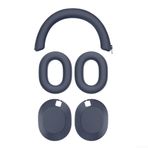 Sony WH-1000XM6 için Yumuşak Silikon Koruyucu Kapak, Sweatproof Earpads Kabuk Kafa Bandı Yedek Aksesuarlar (Mavi)