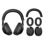 Sony WH-1000XM6 Kulaklık için Kulaklık Kulak Pedleri + Kafa Bandı Değiştirme + Kabuk Koruyucu Kılıf, Silikon Kafa Bandı Pedleri Kulaklıklar Kulak Pedleri Kulak Bardakları Minder Kılıfları (Siyah)