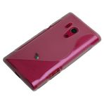 Sony Xperia Acro S Desenli Şeffaf Silikon Kılıf - Beyaz Renk