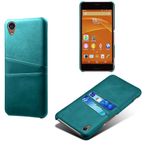 SONY Xperia Z3 ile uyumlu kılıf,PU Deri Kasa - 2 Kart Yuvası ile İnce Darbe Geçirmez Telefon Kapağı,Parmak İzi ve Damla Koruma Önleyici-Green