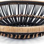 Sooboho Rattan Bambu Dekoratif Tepsi Siyah Naturel