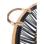 Sooboho&Soomood (160) Rattan Bambu Dekoratif Tepsi Siyah Naturel