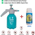Soon Alfa Sc 100ML Kokusuz Haşere Ilacı ve 1.5lt Pompa Karınca, Örümcek, Kene, Bit, Pire, Akrep,karınaa