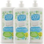 Soop %100 Doğal Beyaz Sabun Yüzey Temizleyici 3x1L | İz Leke Bırakmaz Durulanmaz